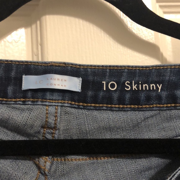LC Lauren Conrad Dark Wash Skinny Jeans Size 10 - Picture 4 of 5